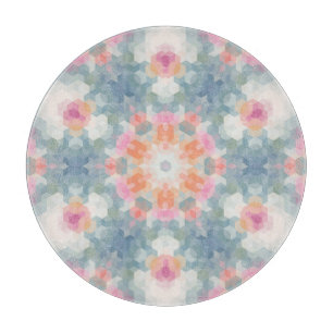 Planche À Découper Abstrait mandala ronde sans couture motif kaleidos