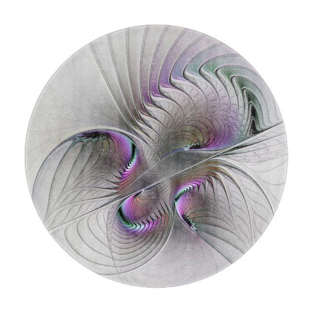 Planche À Découper Abstrait moderne Shy Imaginaire Figure Fractal Art (Devant)