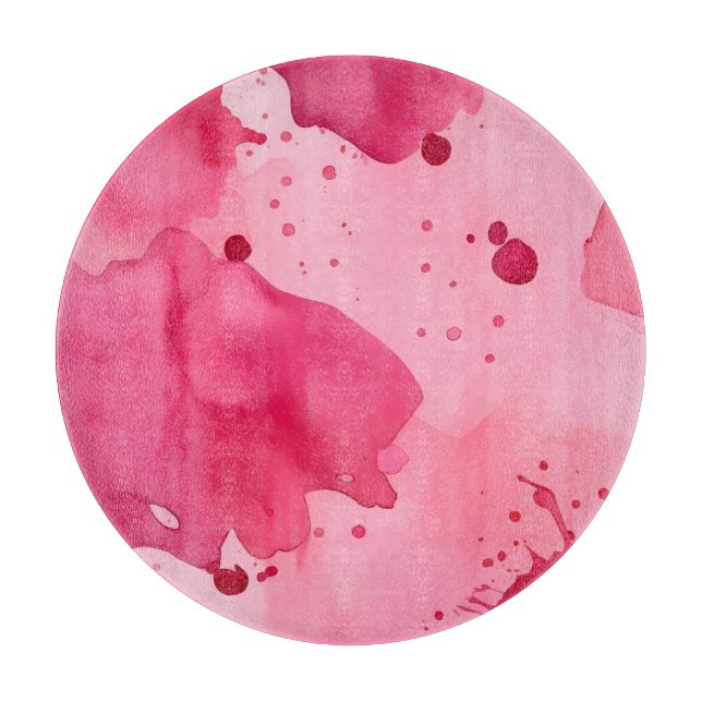 Planche À Découper Abstrait rose sur rose (Devant)