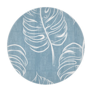 Planche À Découper Abstraite Feuille Tropicale : Verdure transparente