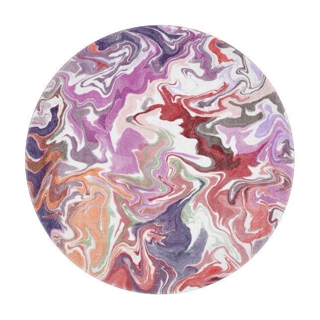 Planche À Découper Acrylique liquide rouge (Devant)