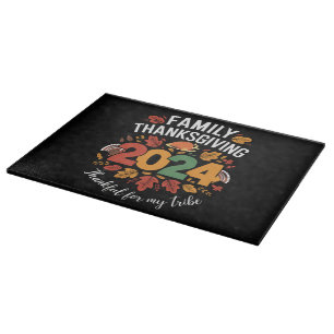 Planche À Découper Action de grâce en famille 2024 Merci pour ma trib