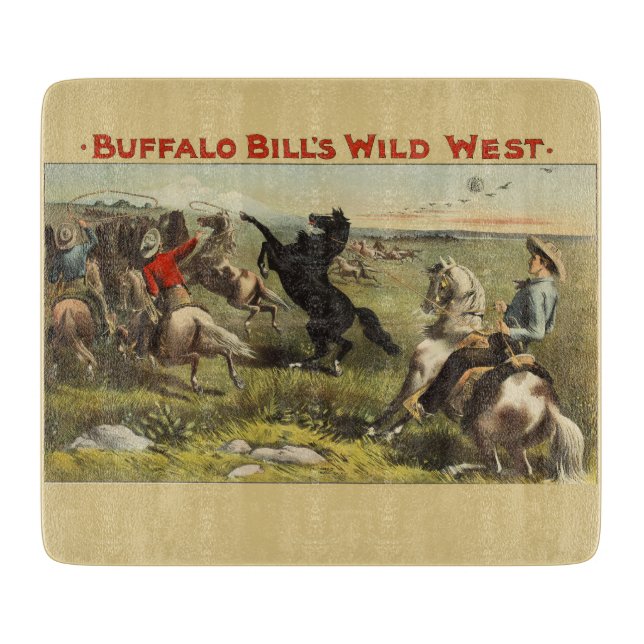 Planche À Découper Affiche de cow-boy de l'Ouest sauvage de Buffalo B (Devant)