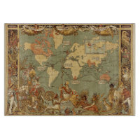 Affiche de la carte du monde de l'Empire britanniq