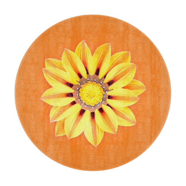 Planche À Découper African Daisy / Gazania - Orange et Jaune (Devant)