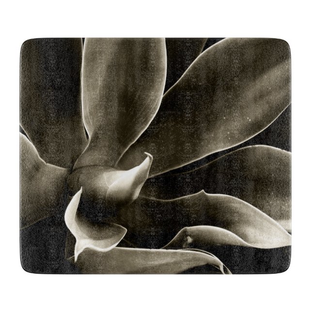Planche À Découper Agave Attenuata en sépia (Devant)