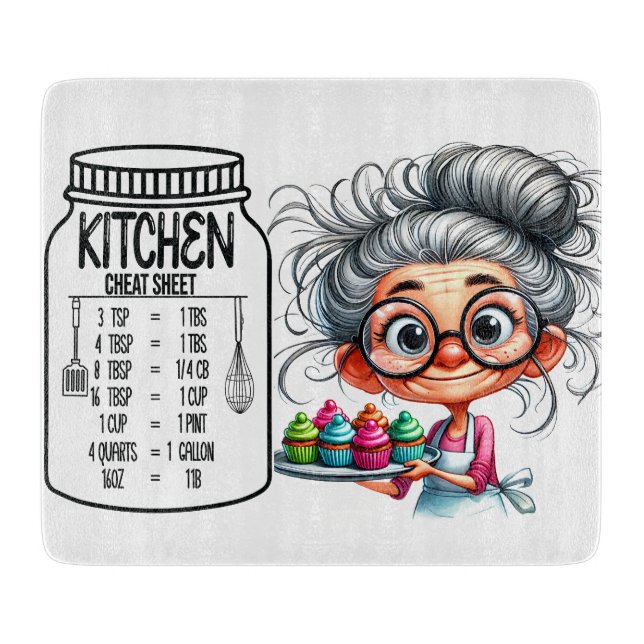 Planche À Découper Aide-mémoire de cuisine sarcastique  Graphique   (Devant)