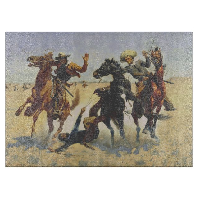 Planche À Découper Aider un camarade Frederic Remington 1890 (Devant)