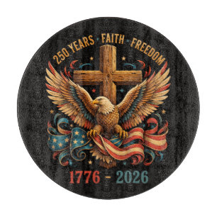 Planche À Découper Aigle patriotique de 250 ans de foi et de liberté