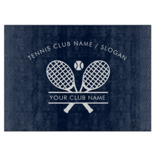 Planche À Découper Ajouter Nom de l'équipe du club de tennis Bleu mar