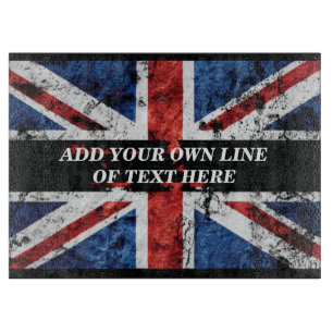 Planche À Découper Ajouter votre texte sur le drapeau anglais Jeu d'o