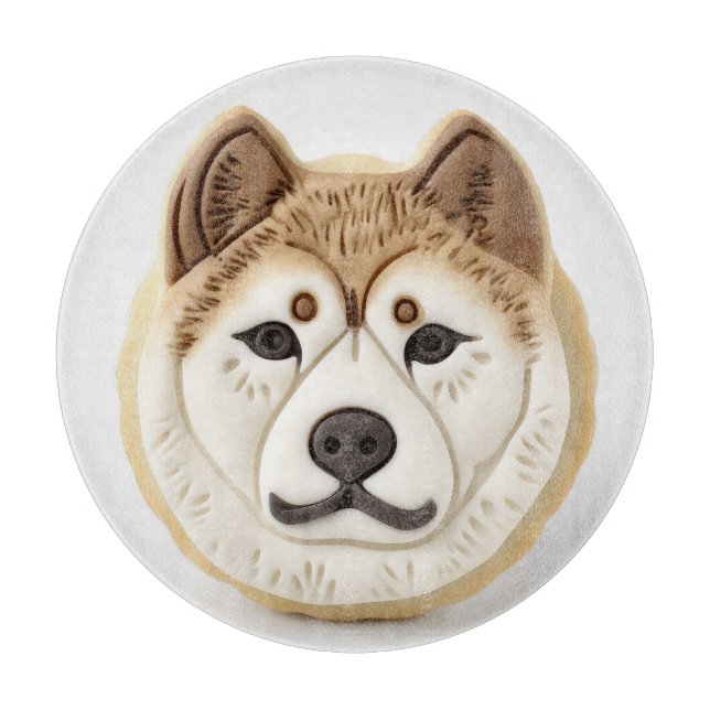 Planche À Découper Akita Chien Inspiré 3D (Devant)