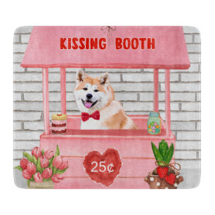 Planche À Découper Akita Chien Valentine's Day Kissing Booth