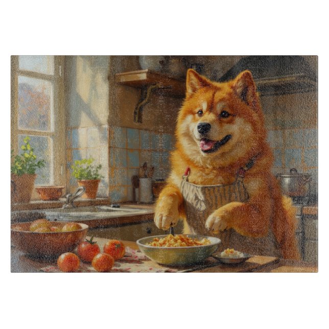 Planche À Découper Akita cuisine dans la cuisine (Devant)