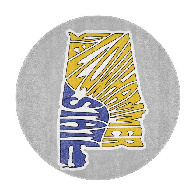 Planche À Découper Alabama surnom Word Art (Devant)