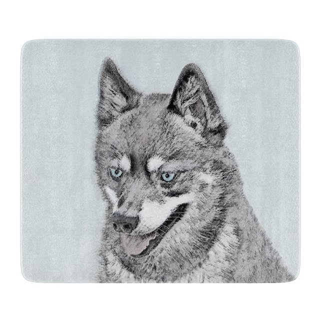 Planche À Découper Alaskan Klee Kai Peinture - Cute Original Chien Ar (Devant)