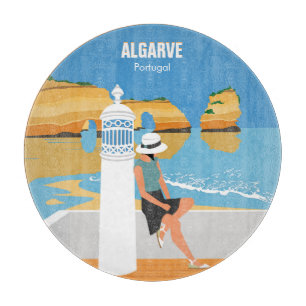 Planche À Découper Algarve plage fille voyage vintage style