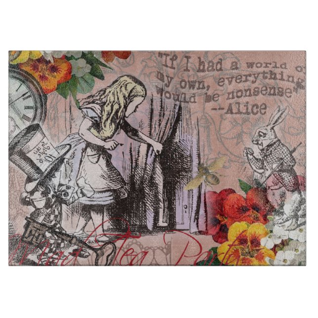 Planche À Découper Alice rideau absurdité merveilleux classique (Devant)