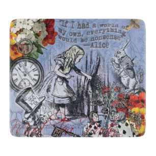 Planche À Découper Alice rideau de nonsens merveilleux classique