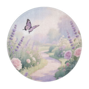 Planche À Découper Allée Papillon Jardin de Roses Lavande Enchanté