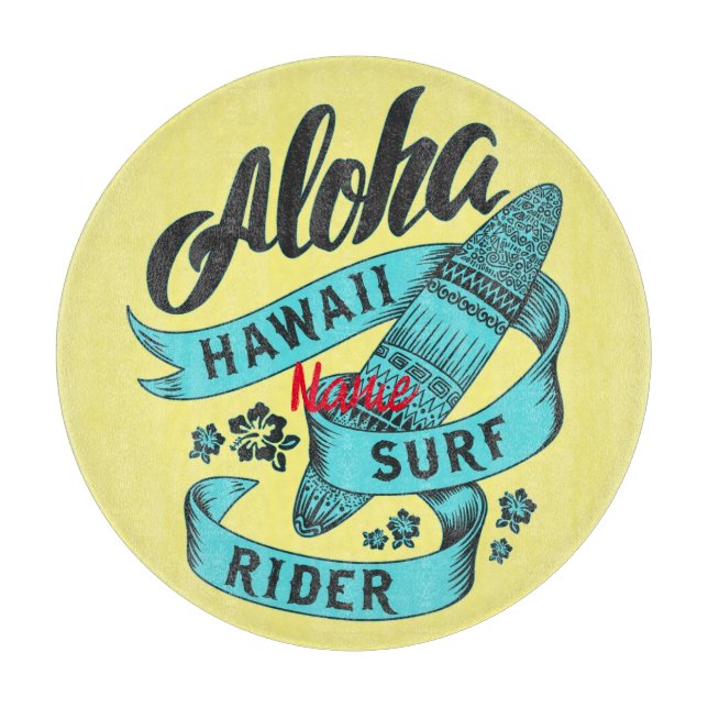 Planche À Découper Aloha Hawaii Surf Rider Thunder_Cove (Devant)