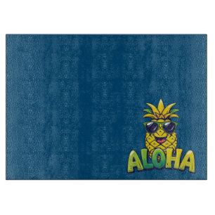 Planche À Découper Aloha Pineapple Collection Turquoise de découpe