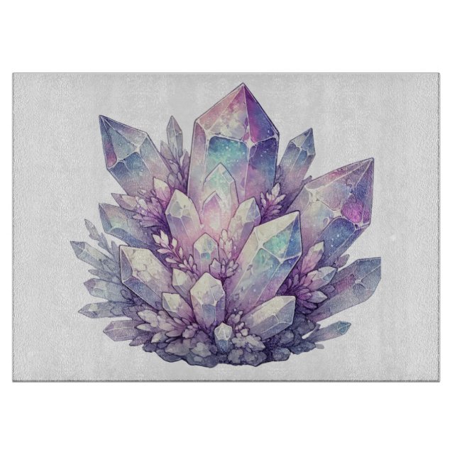 Planche À Découper Amas de quartz pastel (Devant)