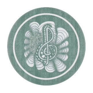 Planche À Découper Amateurs de musique Treble Clef main tiré
