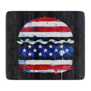 Planche À Découper America Burger (Peinture noire n° 3)