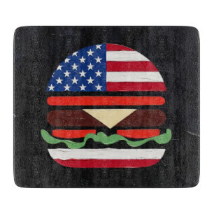 Planche À Découper America Burger (Peinture noire n° 4)