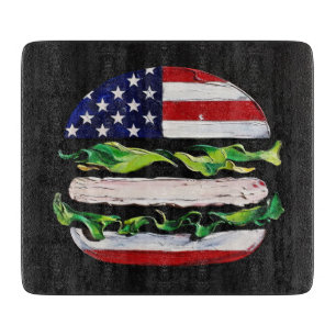 Planche À Découper America Burger (Peinture noire n° 5)