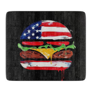 Planche À Découper America Burger (Peinture noire n° 6)