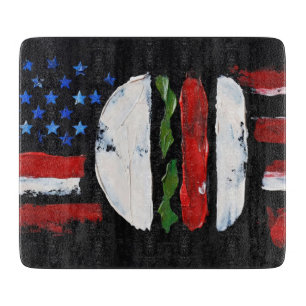 Planche À Découper America Burger (Peinture noire n°7)