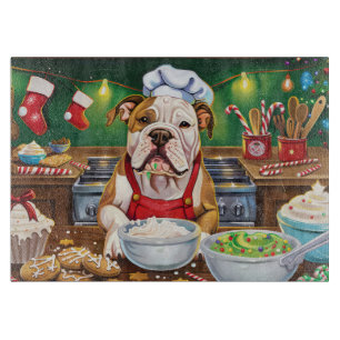Planche À Découper American Bulldog Holiday Baking : Noël festif