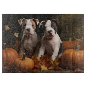 Planche À Découper American Staffordshire Puppy Automne Délice
