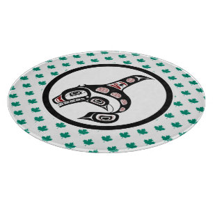 Planche À Découper Amérindien Red Black Haida Art Killer Whale