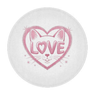 Planche À Découper Amour de chat scintillant