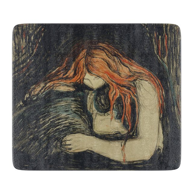 Planche À Découper Amour et douleur (Le Vampire) (par Edvard Munch) (Devant)