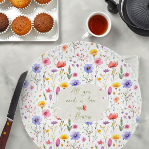 Planche À Découper Amour et fleurs Colorful Country Fleur sauvage