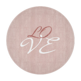 Planche À Découper Amour Rose Couleur Or Calligraphie Script