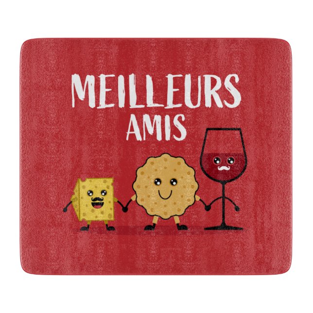 Planche À Découper Amoureux de fromage français Cutting Board (Devant)