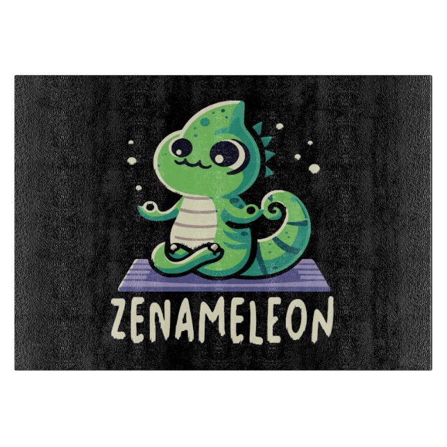 Planche À Découper Amoureux du caméléon (Devant)