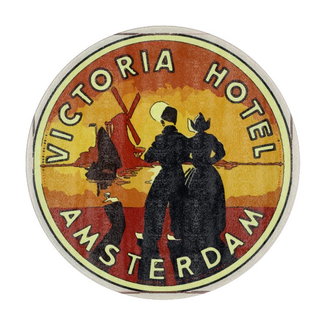 Planche À Découper Amsterdam Hotel, modifier le texte Cutting Board (Devant)