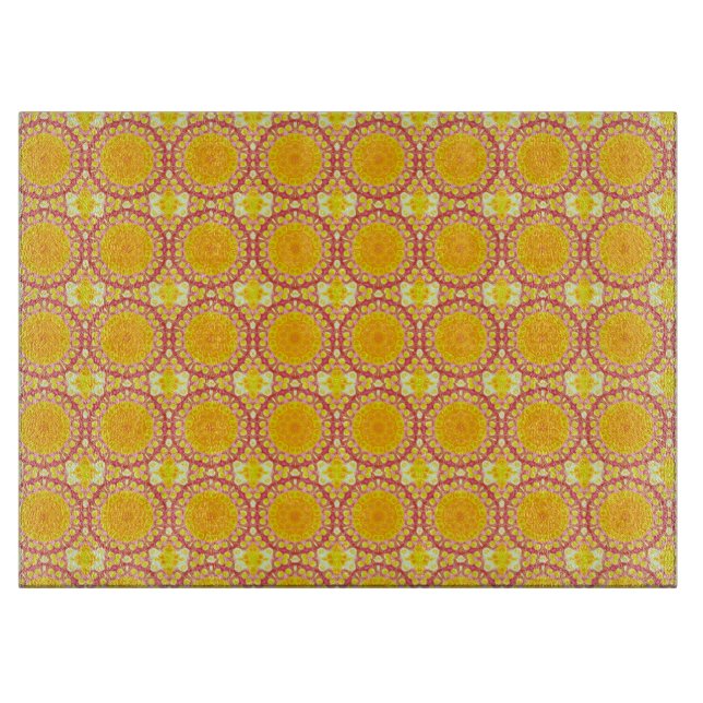 Planche À Découper Amusant avec orange et rouge (Devant)