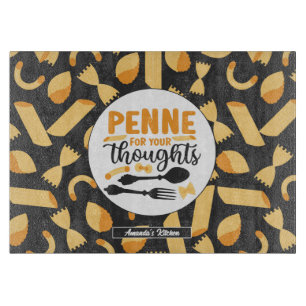 Planche À Découper Amusant Chef Italien Pâtes Vintages Motif