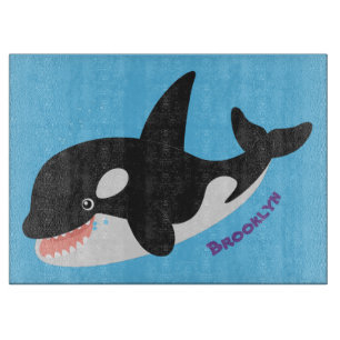 Planche À Découper Amusante baleine orque mignonne dessin animé