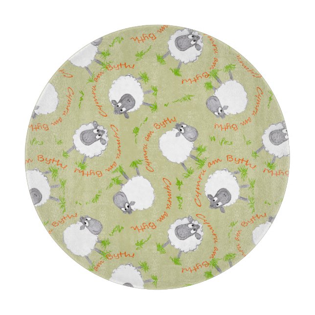 Planche À Découper Amusants Moutons gallois, Wales Forever Cutboard (Devant)