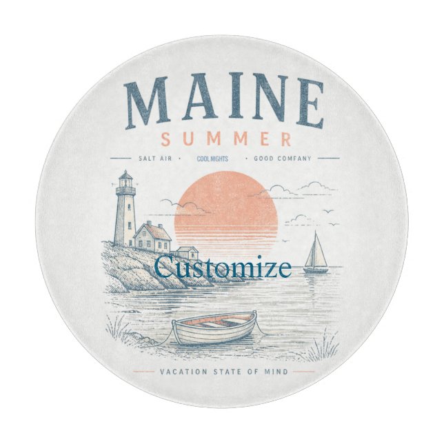 Planche À Découper Amusement d'été dans le Maine Thunder_Cove (Devant)