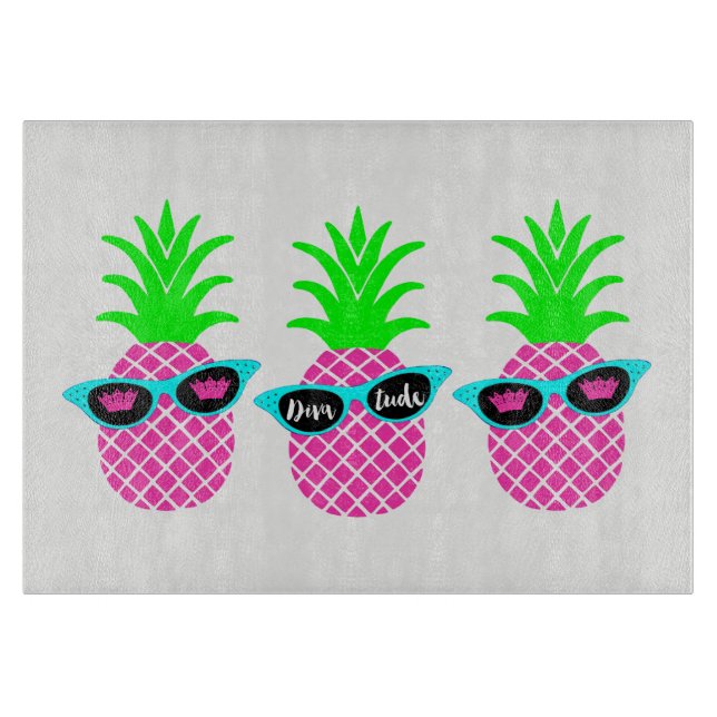 Planche À Découper Ananas avec DIVAtude et Tiaras (Devant)