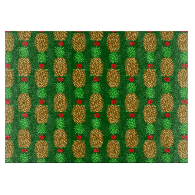 Planche À Découper Ananas de Noël Tropical Noël chaud Noël Gre (Devant)